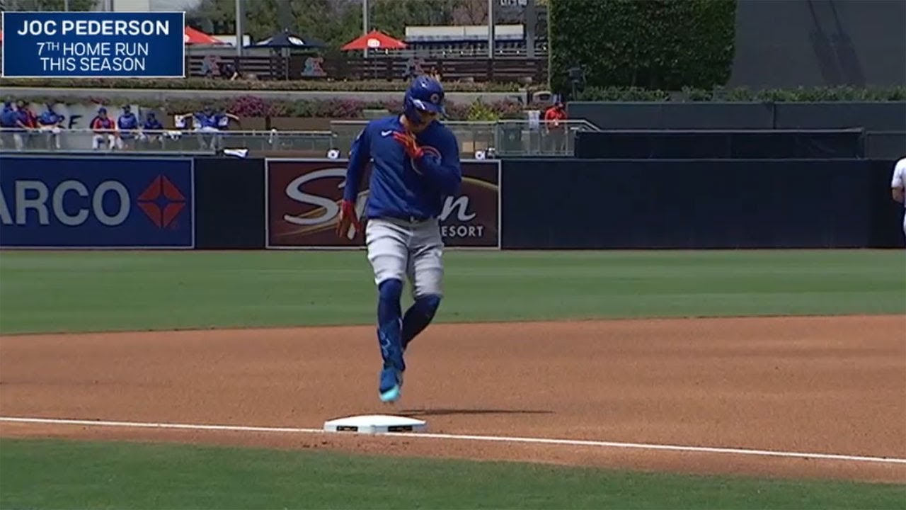 Joc Pederson Does Fernando Tatís Jr. Stutter Step Celebration While ...