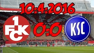 1. FC Kaiserslautern 0:0 Karlsruher SC - 10.4.2016 - Punkteteilung beim Südwestderby
