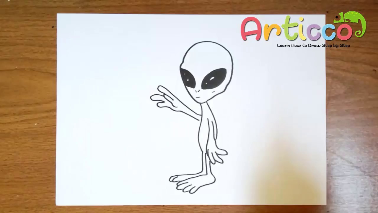 How To Draw An Alien Head Easy