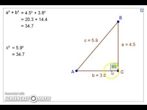 Pythagorean Theorem - A2 + B2 = C2 - YouTube