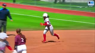 Sammie Bland High Softball IQ Heads Up Base Running Nebraska Husker Softball vs Minnesota 5/4/24