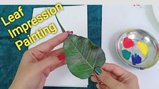 Leaf Impression Painting Tutorial / DIY Leaf Printing - Shamina's DIY