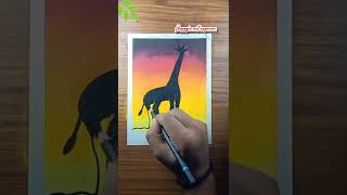 Giraffe 🦒 drawing video #shorts #tutorial #drawing