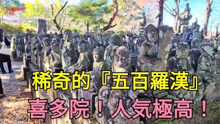 日本的羅漢咋這樣？稀奇的『五百羅漢』！喜多院中的五百羅漢，是日本旅遊人気極高的景點。 ５３３尊羅漢，或坐、或站、或躺、或蹲......歡笑、哭泣、憤怒...表情、姿態，各不相同！