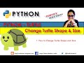 change the shape of Python Turtle and size of Turtle Turtle Python drawing | Turtle Python graphics