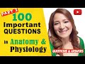 100 Important Questions In Anatomy and Physiology Part 2 | Dentistry Board Questions to Study