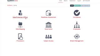 GDPR365 Home Screen Overview