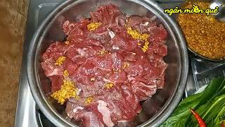 thịt trâu nhúng mẽ tại nhà _ ngân miền  quê