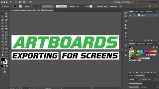 Adobe Illustrator CC 2017 - Artboards - Exporting for Screens