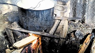 traditional daily life in the village cooking fish curry, fish sauce - Hometown Stories