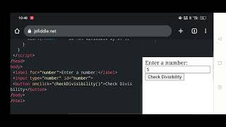 JavaScript Functions: Checking Whether a Number is Divisible by 3