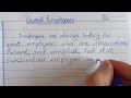 how to write a paragraph about good employees - good example for you to write