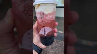 Refreshing Strawberry Boba Tea with Cheese Foam