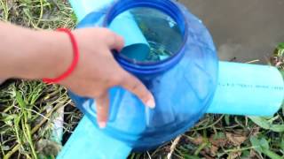 Smart Girl Make Fish Trap Using PVC And Plastic Bottle To Catch A Lot of Fish