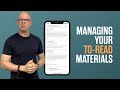 How I Manage My Reading Materials | Readwise & Instapaper