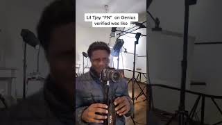 Lil Tjay “FN” on Genius verified be like