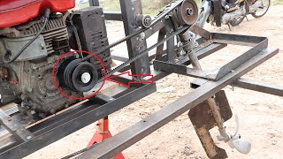 កែឆ្នៃធ្វើម៉ូតូទឹក - Home made Motor Bike Boat Belt Drive With Go Kart Clutch