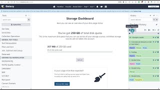 Galaxy 22.05 - Storage Dashboard