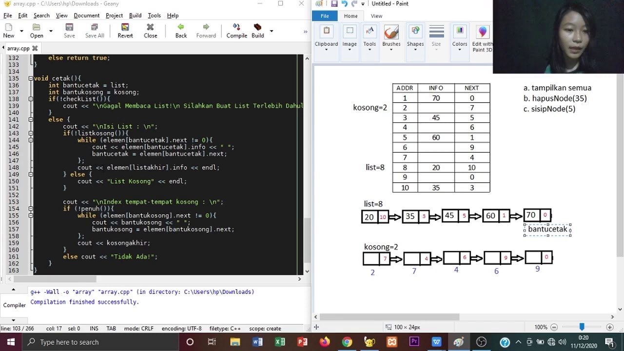 Linked List Dengan Array Youtube