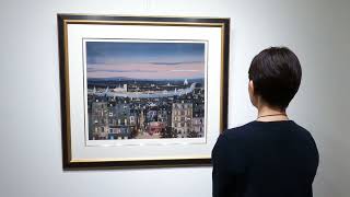 ミッシェル・ドラクロワ 夜の左岸 パリ 絵画 風景画 夜景 シルクスクリーン 版画 インテリア コレクション プレゼント 新築祝い 開店祝い 新品額付き