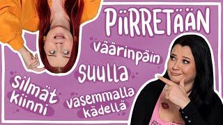 Kaoottinen piirtohaaste siskon kanssa... TAAS 😂 (MONTA HAASTETTA!!)