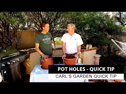 Putting Holes In A Container For Drainage | Carl's Garden Quick Tip Putting Holes In A Container For Drainage | Carl's Garden Quick Tip