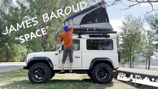 ジェームスバロウド（ルーフテント）スペースを閉じる動画　JAMESBAROUD　DEFENDER　ソロキャンプ　車中泊　車上泊　ディフェンダー