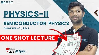 Semiconductor Physics – Ch 1, 2 & 3 | One Shot Lecture | Mahadev Sir | RKDEMY