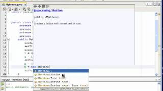 JAVA Swing Tutorial 4 - Adding a button on a Jpanel ( contentpane )