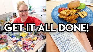 🤩 WEEKEND PREP! 🛒 $130 ALDI HAUL ✨ CLEAN WITH ME 🍔 COOK WITH ME