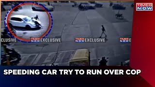 Indore: Cops Put Lives In Danger To Stop A Speeding Car Loaded With Weapons | Times Now