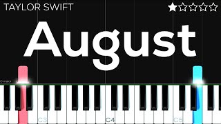 Taylor Swift - August | EASY Piano Tutorial