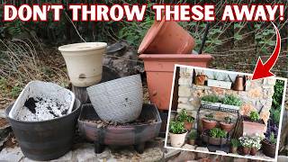Dollar and Thrift Store Flip! Mediterranean Planters and Courtyard Makeover!