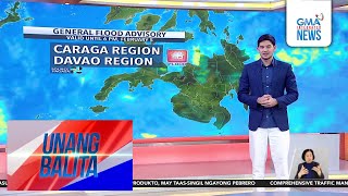 General flood advisory, itinaas ng PAGASA sa ilang bahagi ng Mindanao | Unang Balita