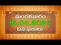 16th April 2024 Tuesday Daily Panchangam Telugu Daily Horoscope   @MythriMediaDevotional