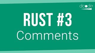 Rust Programming Tutorial #3 - Comments