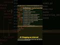 JS Stopping an Interval | Js Time out and Stop | settimeout js #shorts