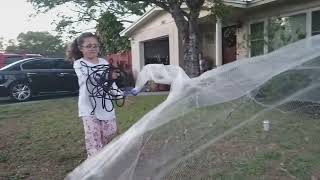 Young Girl Shows How To Throw 6ft Cast Net