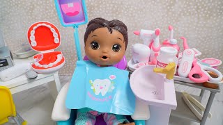 Baby Alive doll Breaks tooth and goes to the Dentist