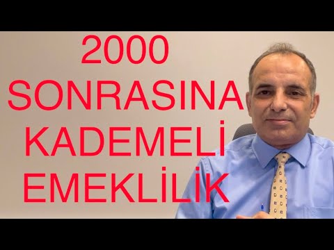 EYT'Lİ OLAMAYAN 2000 SONRASI İÇİN KADEMELİ EMEKLİLİK... PRİMLER ...