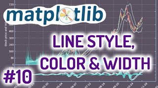 Python Matplotlib Tutorial #10 for Beginners - Line Color, Style & Width