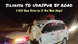 Silvassa to Udaipur by road🚘 | 620 Kms Drive in 12 Hrs Non-Stop | Travel with family | Part -1