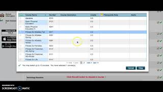 Choosing courses in Powerscheduler