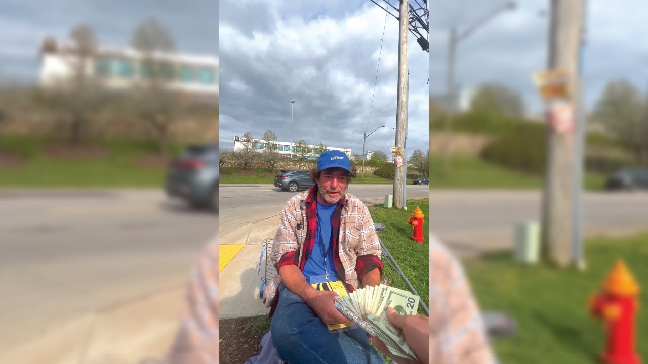 $1500 SURPRISE to homeless man 🥳