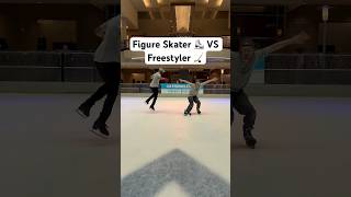 Figure Skating VS Freestyle Ice Skating 😱🔥 #shorts