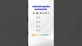 mathematical operation రీజనింగ్ ||I best reasoning tricks in Telugu||#shorts#ytshorts#YouTubeshots