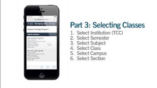 Selecting Classes on Mobile SIS