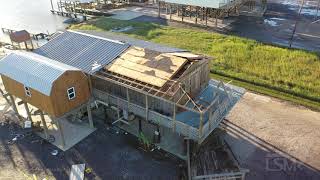 10-29-2020 Cocodrie, La Hurricane Zeta aftermath eyewall, landfall, damage, drone