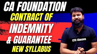 Contract of Indemnity and Guarantee CA Foundation I Indian Contract Act 1872 Unit 7 CA Foundation