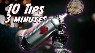 10 Vocal Recording TIPS in 3 MINUTES!